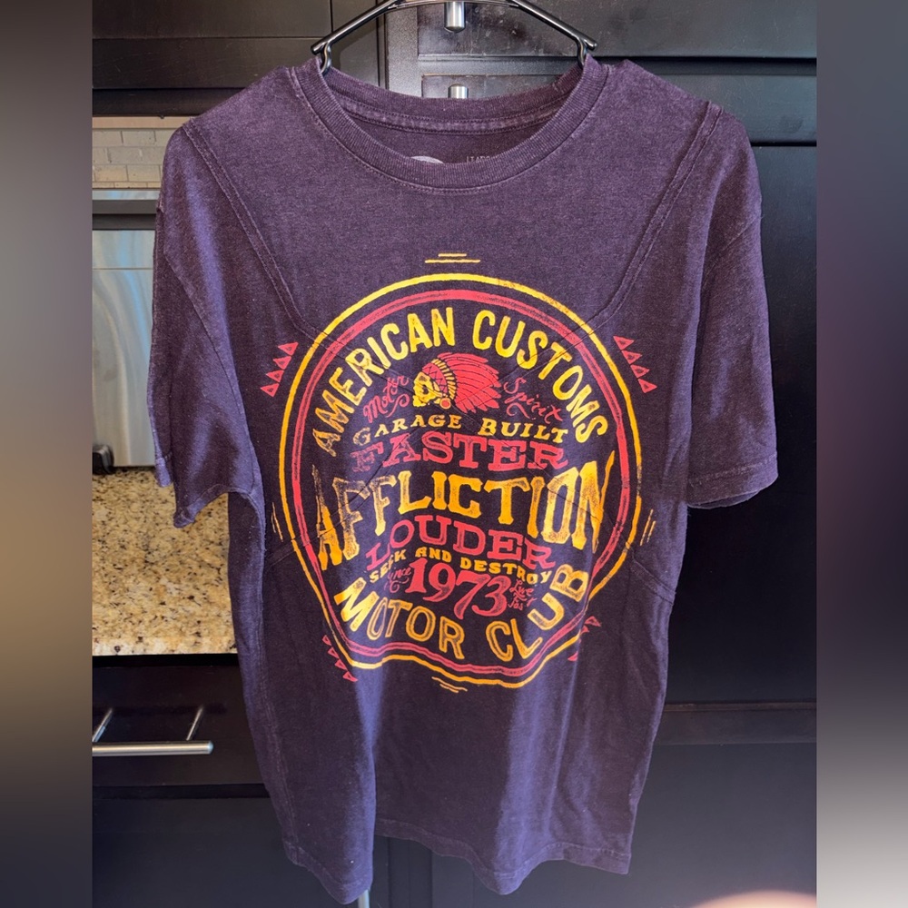 Affliction Deep Maroon Graphic Tee